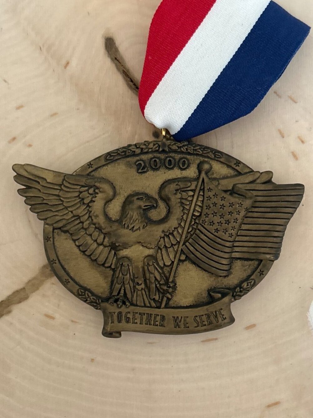 Hallmark Keepsake Ornament 2000 Together We Serve Patriotic Eagle Design Box - Picture 10 of 10